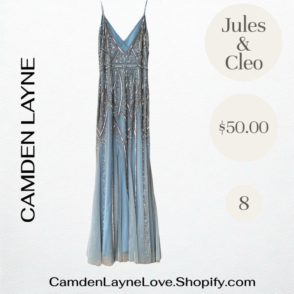 Green Sleeveless V-Neck Maxi Gown for Weddings - Picture 7 of 8